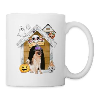 Halloween German Shepherd Dog Witch - Mug - white - Right