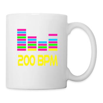 200 BPM Awesome Techno Music Lover Designs - Mug blanc - blanc - Droite