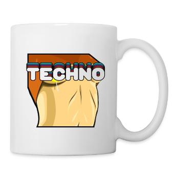 Retro TECHNO Sexy Awesome Techno Lover T-Shirt - Tasse - Weiß - Rechts