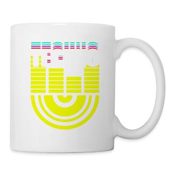 Cool TECHNO Retro Music Lover Designs T-Shirt - Tasse - Weiß - Rechts