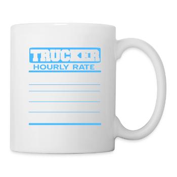 Funny Hourly Rate Of A Trucker Funny Driver - Mug - white - Right