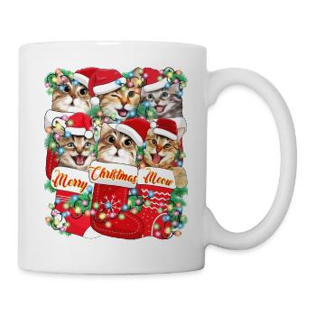 Joyeux Noël - Noël Cute Cat Design - Mug blanc - blanc - Droite