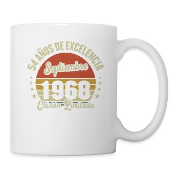 54 Ans D'excellence Septembre 1968 Édition Limitée - Mug blanc - blanc - Droite