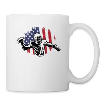 Football américain Drapeau Sports patriotiques - Mug blanc - blanc - Droite