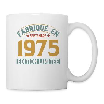 Fabriqué En Septembre 1975 Édition Limitée - Mug blanc - blanc - Droite
