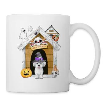 Halloween Maltese Dog Witch - Mug - white - Right