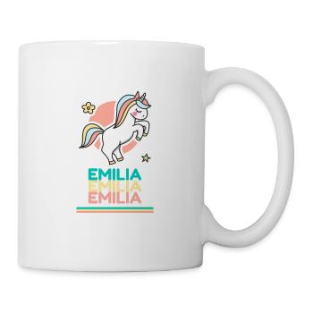 Emilia Prénom Cadeau Douce Licorne - Mug blanc - blanc - Droite