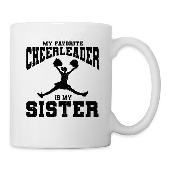Ma pom-pom girl préférée est Ma sœur Cheer - Mug blanc - blanc - Droite