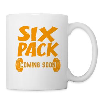 Retro Six Pack Coming Soon Awesome Gym T-Shirt - Mug - white - Right
