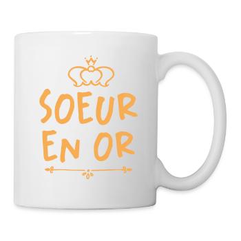 Soeur En Or - Mug blanc - blanc - Droite