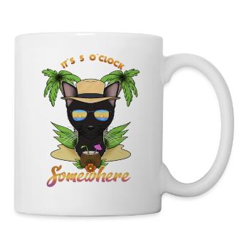 It Is 5 OClock Somewhere Drinking Bombay Cat - Mug - white - Right