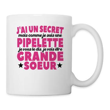 J'ai Un Secret Je Vais Être Grande Soeur - Mug blanc - blanc - Droite