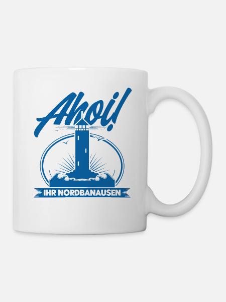 Norddeutsch Norden Nordsee Zitate Heimat Geschenk - Tasse - Weiß