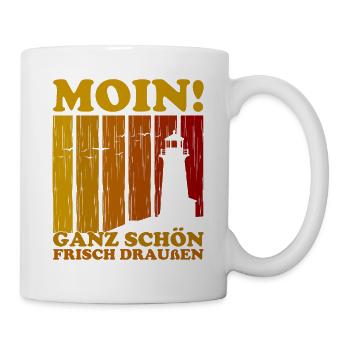Norddeutsch Norden Nordsee Zitate Heimat Geschenk - Tasse - Weiß - Rechts