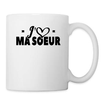 J'aime Ma Soeur - Mug blanc - blanc - Droite