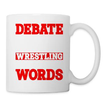 Debate, Like Wrestling But With Words - Mug - white - Right