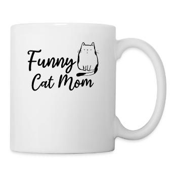 Cat Mama Cute Cat Lover - Funny Cat Mom - Tasse - Weiß - Rechts