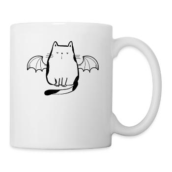Halloween Cat Owner Cat Bat Wing Halloween Cat - Tasse - Weiß - Rechts