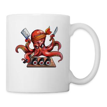 Sushi Chef Octopus Octopus Squid Sushi Anime Fan - Mug blanc - blanc - Droite