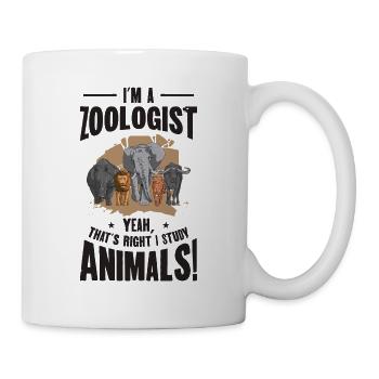 Zoologe Wildtiere Natur Studieren Zootiere - Tasse - Weiß - Rechts