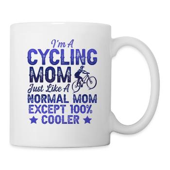 fahrrad mama mom - Tasse - Weiß - Rechts