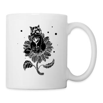 Cat Sunflower - Cute Cat Lover Cat Owner - Tasse - Weiß - Rechts