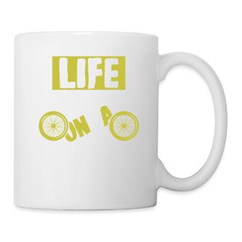 vivre est mieux vélo - Mug blanc - blanc - Droite