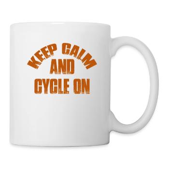 garder le vélo calme - Mug blanc - blanc - Droite