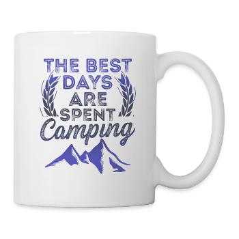 best day camping - Mug - white - Right