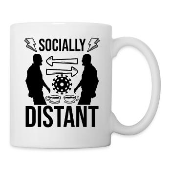 Socially Distant Funny Quarantine Humor Joke - Mug - white - Right