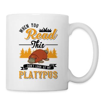 Schnabeltier Platypus - Tasse - Weiß - Rechts