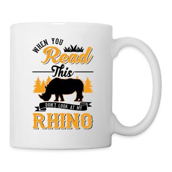 Rhinocéros Cadeau Rhinocéros - Mug blanc - blanc - Droite