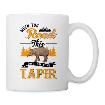 Tapir Flachlandtapir Tapirdae Tapir - Tasse - Weiß - Rechts
