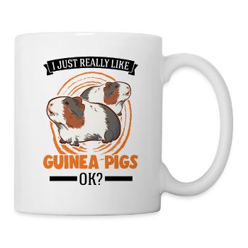 J’aime beaucoup les cochons d’Inde Meerschweinchen - Mug blanc - blanc - Droite