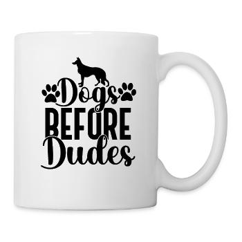 Dogs in front of guys - Mug - white - Right