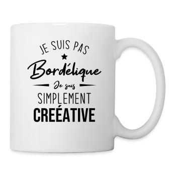 Je suis pas bordélique je suis simplement créative - Mug blanc - blanc - Droite