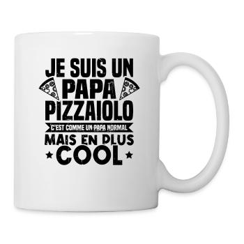 Un papa pizzaiolo c'est comme un papa normal - Mug blanc - blanc - Droite