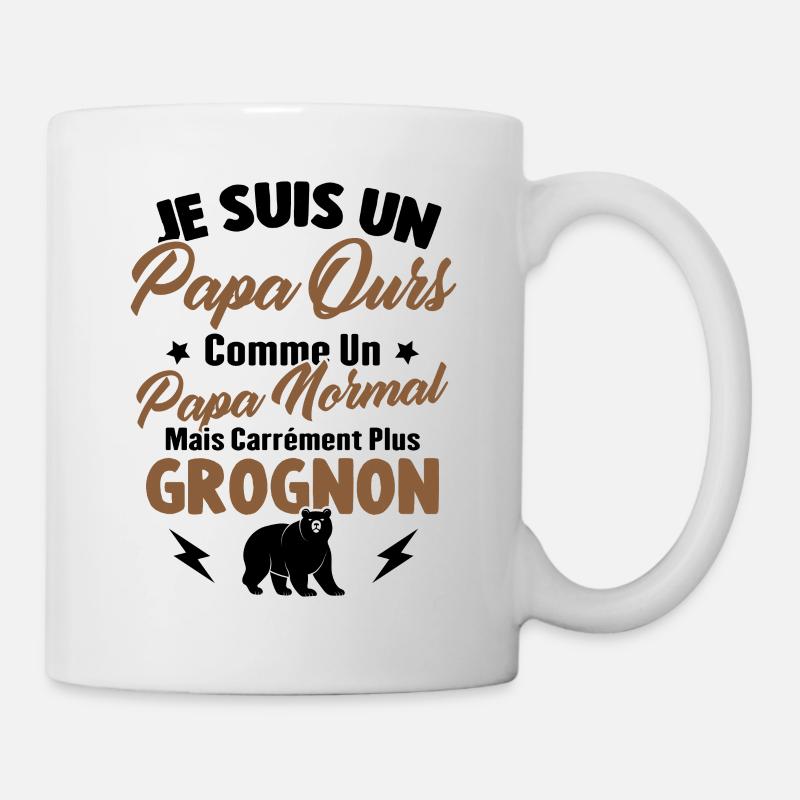Je suis un papa ours c'est comme un papa normal - Mug blanc - blanc