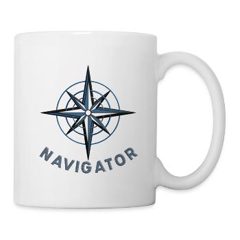 Navigator Compass Star Sailor and Skipper Boat - Mug - white - Right