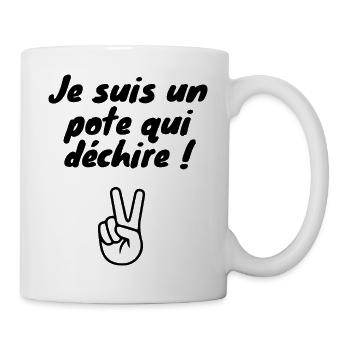 Je suis un pote qui déchire - Mug blanc - blanc - Droite