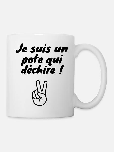 Je suis un pote qui déchire - Mug blanc - blanc