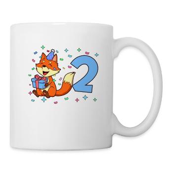 With Fox - Boy's Birthday 2 years - Mug - white - Right