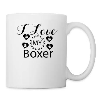 I love my boxer - Mug - white - Right