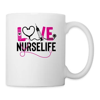 Love Nurse life - Tasse - Weiß - Rechts