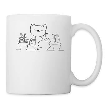 Amoureux des chats Chat mignon - Mug blanc - blanc - Droite