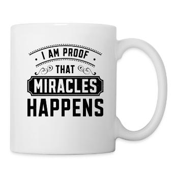 I Am Proof That Miracles Happen Christian - Tasse - Weiß - Rechts