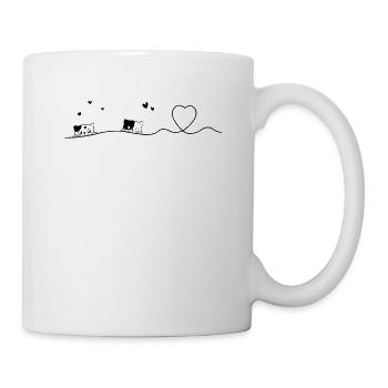 Cat Lovers Cat Owners - Cat Heartbeat - Mug - white - Right