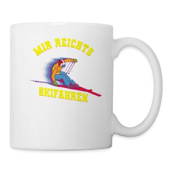 Skifahren Ski - Tasse - Weiß - Rechts