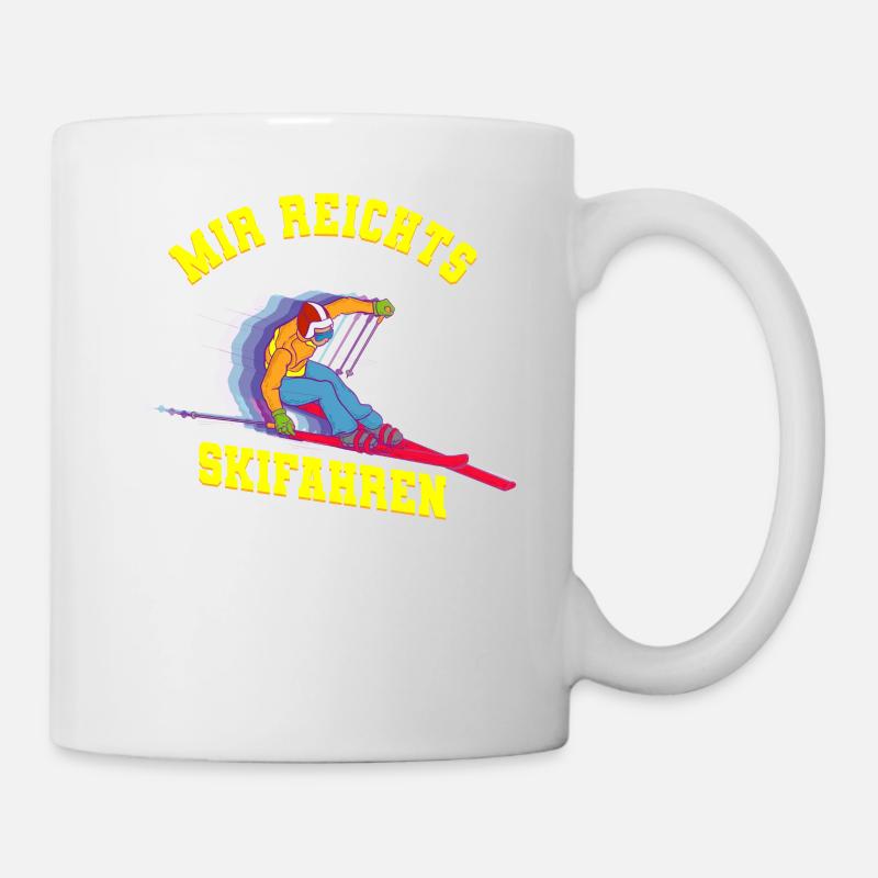 Skifahren Ski - Tasse - Weiß