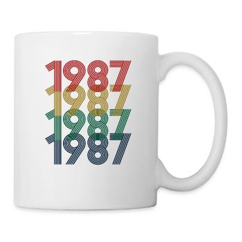 Cool Retro 1987, 35 ans, cadeau de 35e anniversaire - Mug blanc - blanc - Droite